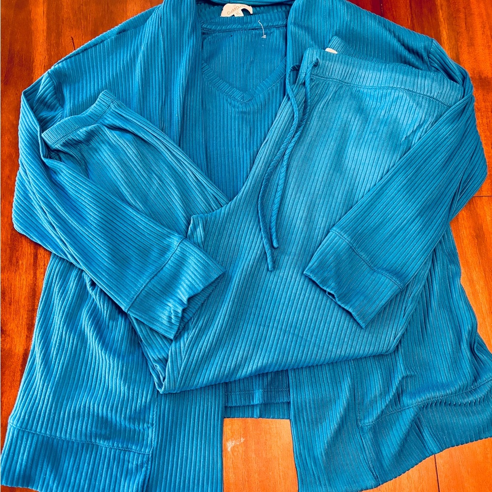 Cuddleduds Womens 3pc Pajama Set